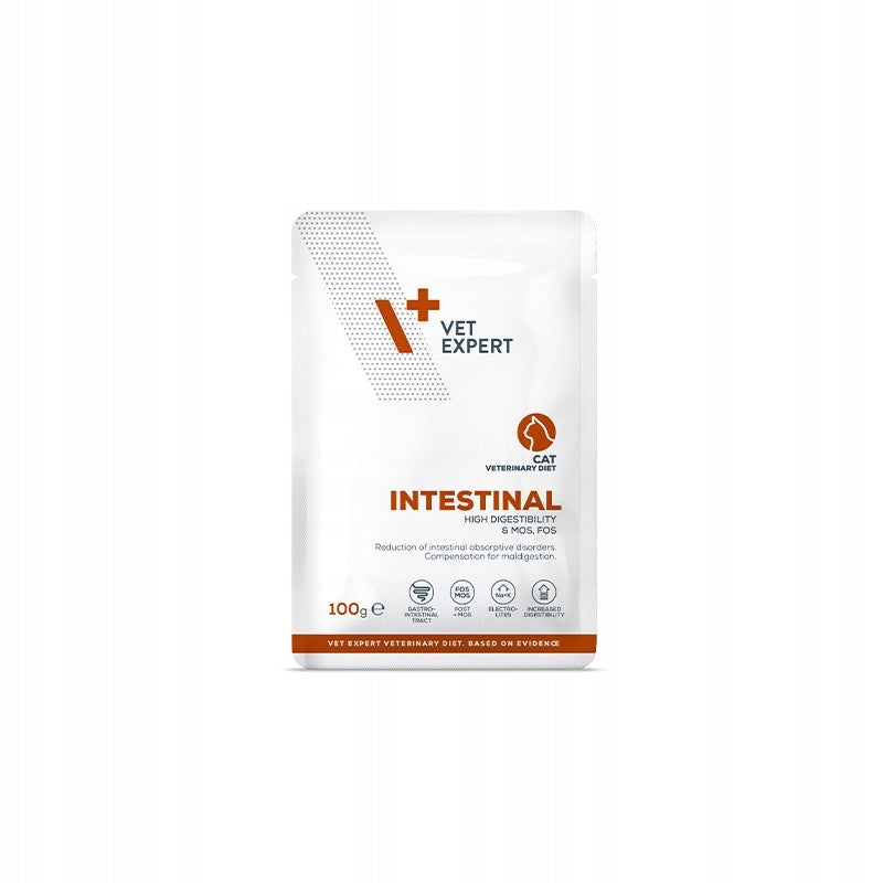 Vet Expert Intestinal mokra karma weterynaryjna dla kota 12x100 g – kurczak i wołowina