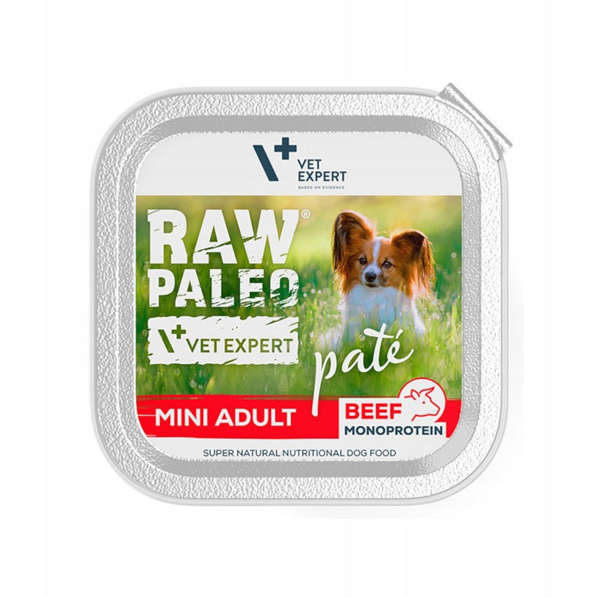 RAW PALEO Mokra karma dla psa małych ras, monobiałkowa wołowina 6 x 150 g – pasztet