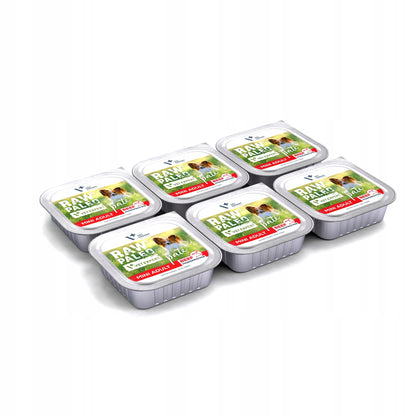 RAW PALEO Mokra karma dla psa małych ras, monobiałkowa wołowina 6 x 150 g – pasztet