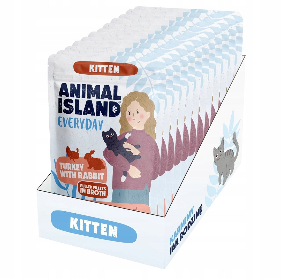 Animal Island Kitten mokra karma dla kociąt 24x85 g bezzbożowa – mix smaków