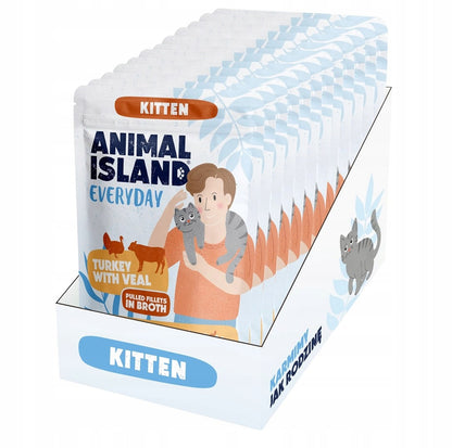 Animal Island Kitten mokra karma dla kociąt 24x85 g bezzbożowa – mix smaków