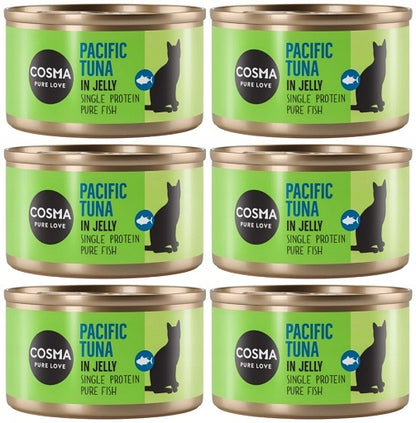 Cosma Original mokra karma dla kota tuńczyk pacyficzny w galaretce 6 x 85 g – puszki