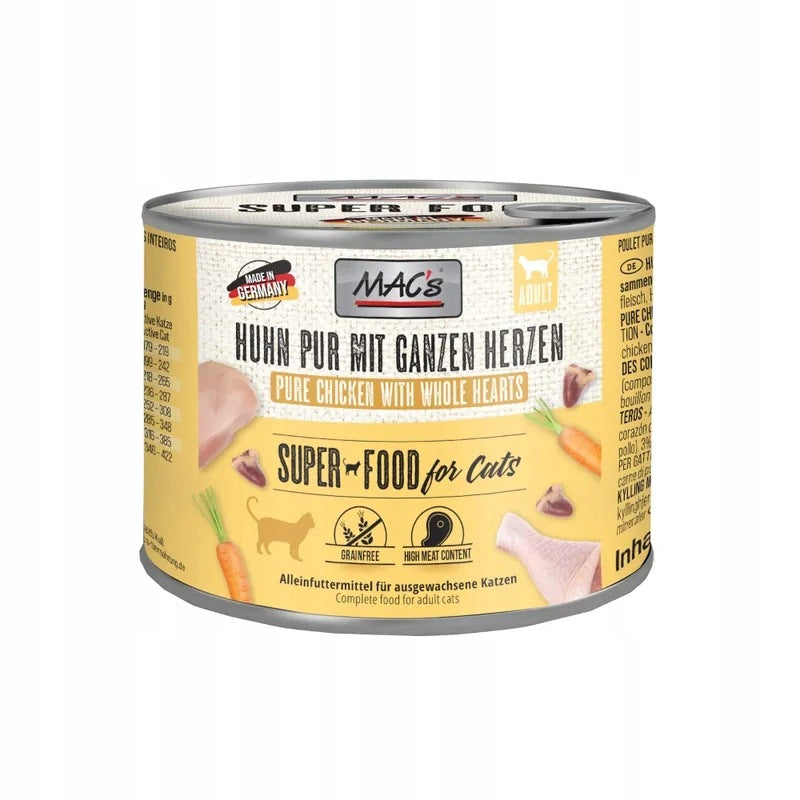 Mac's mokra karma dla kota bezzbożowa 6 x 200 g w puszkach – mix smaków