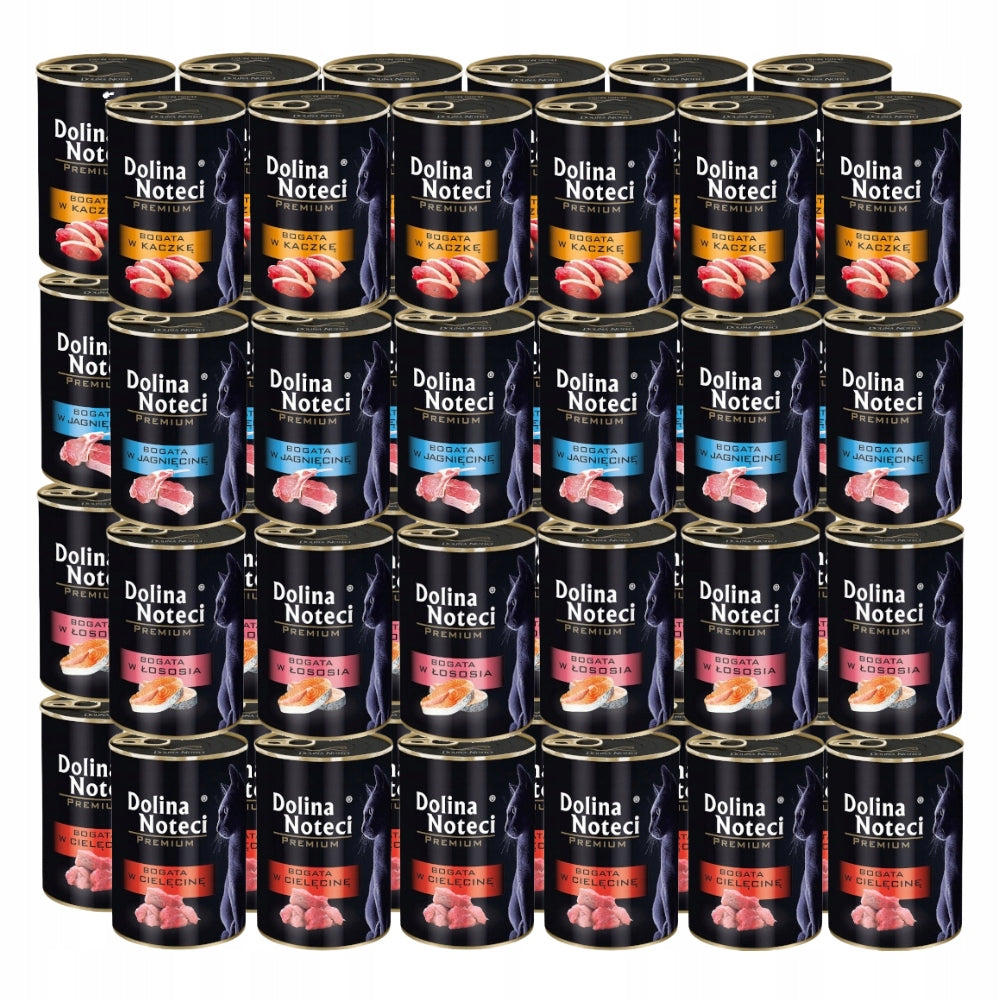 Dolina Noteci Premium mokra karma dla kota bezzbożowa 48 x 400 g – mix 4 smaków