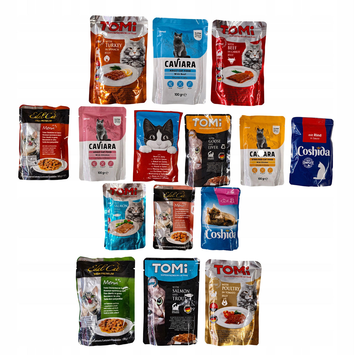 Attica mokra karma dla kota dorosłego w saszetkach 8 szt. 0,8 kg – mix smaków