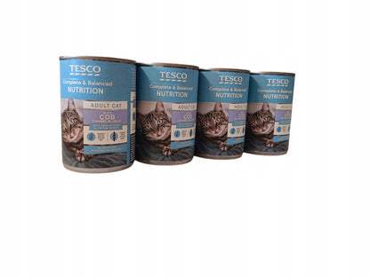 Mokra karma dla kota w puszkach 20 x 400 g, pełnoporcjowa, dla dorosłych – mix smaków