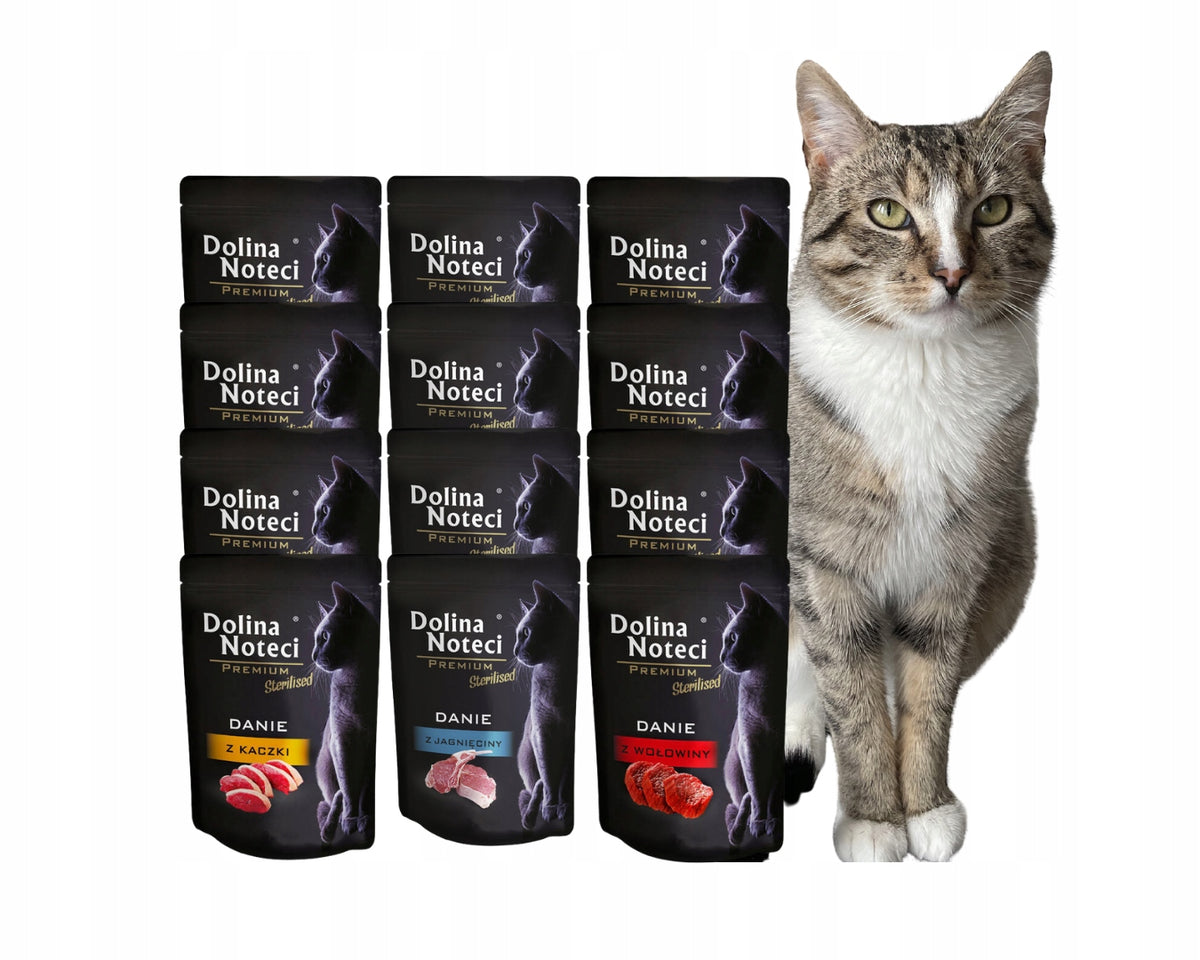 Dolina Noteci Premium mokra karma dla kota sterylizowanego 12x85 g bezzbożowa – mix smaków