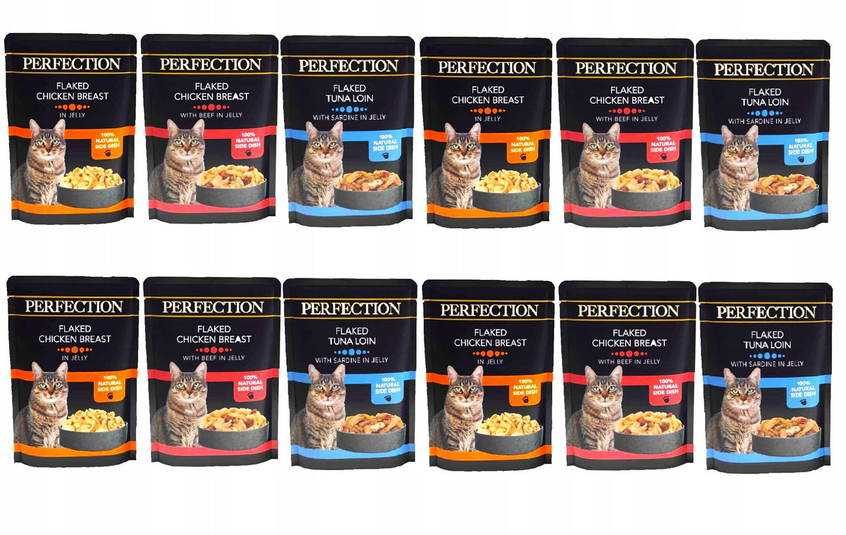 Perfection mokra karma dla kotów 12x70 g bezzbożowa w galaretce – mix 3 smaków