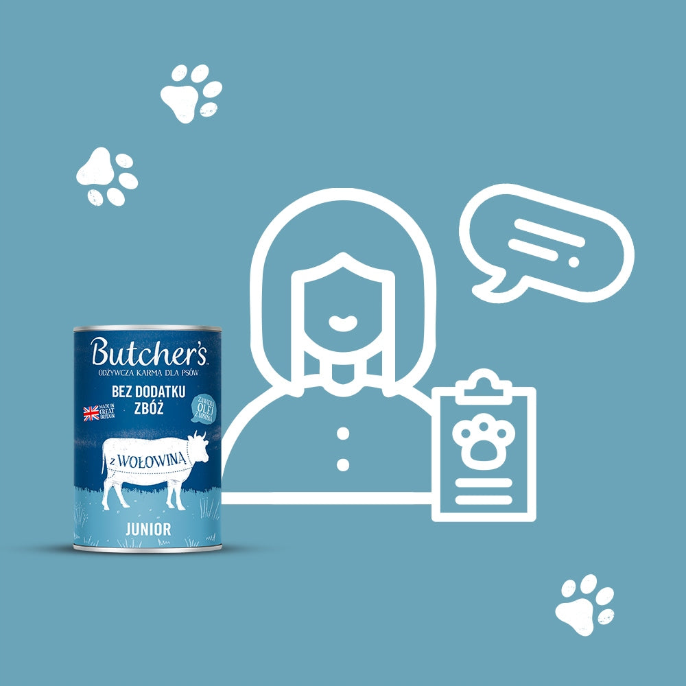 Butcher's Mokra karma dla szczeniąt Junior 24 x 400 g w galaretce – wołowina i kurczak