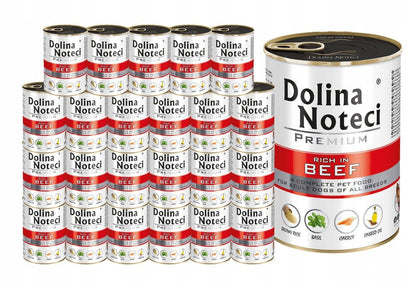 Dolina Noteci Premium mokra karma dla psa bezzbożowa, puszki 24 x 400 g – wołowina