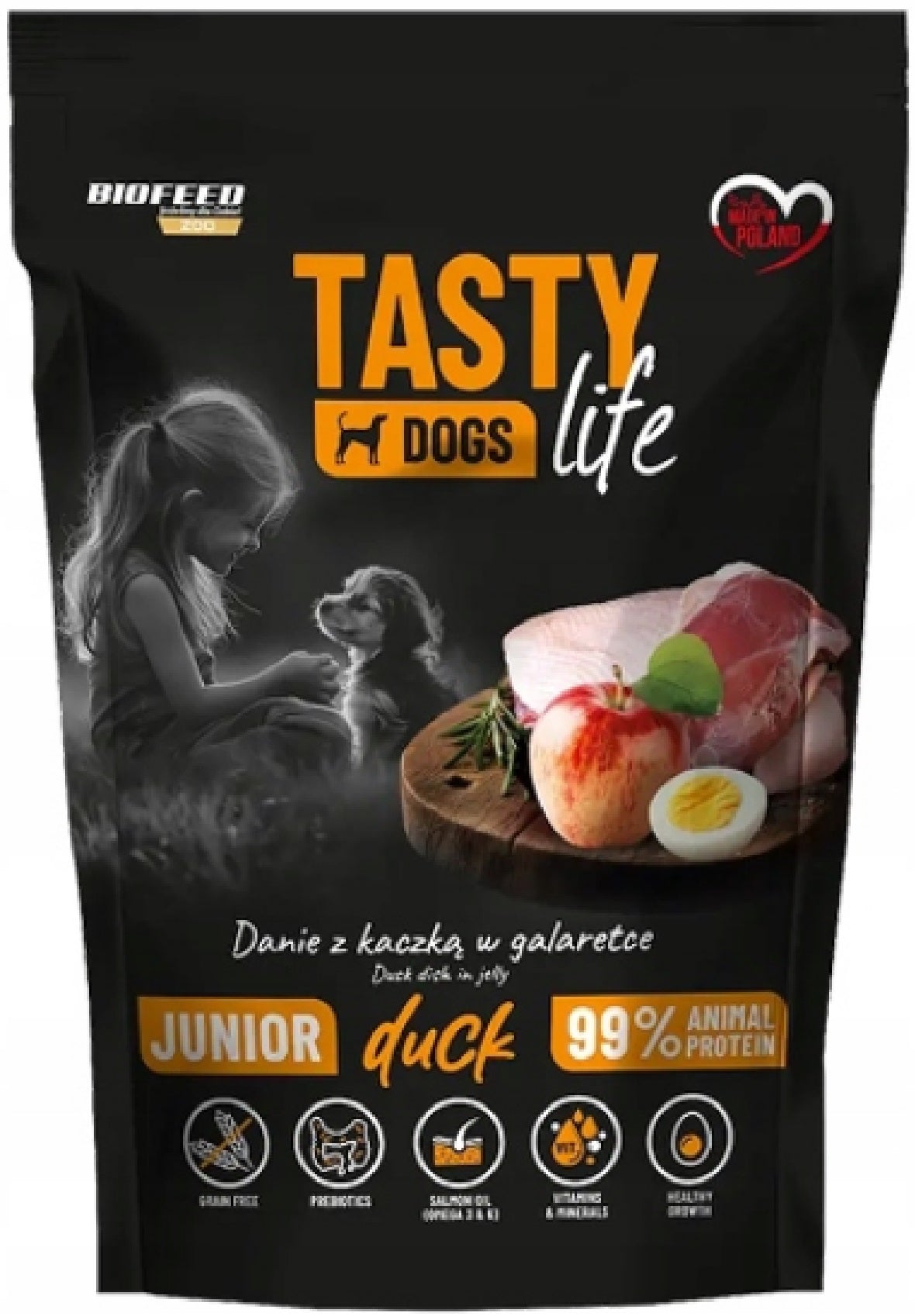 BioFeed Tasty Dogs Life Junior mokra karma dla szczeniąt 10 x 500 g bezzbożowa – mix smaków