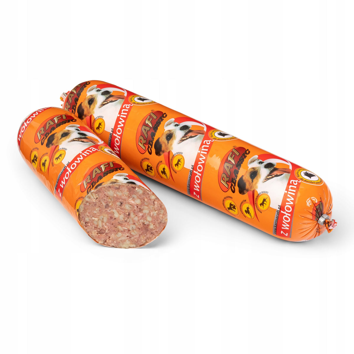 Rafi Classic mokra karma dla psa w batonie, wołowina 70% mięsa, bezzbożowa – 18 x 1 kg