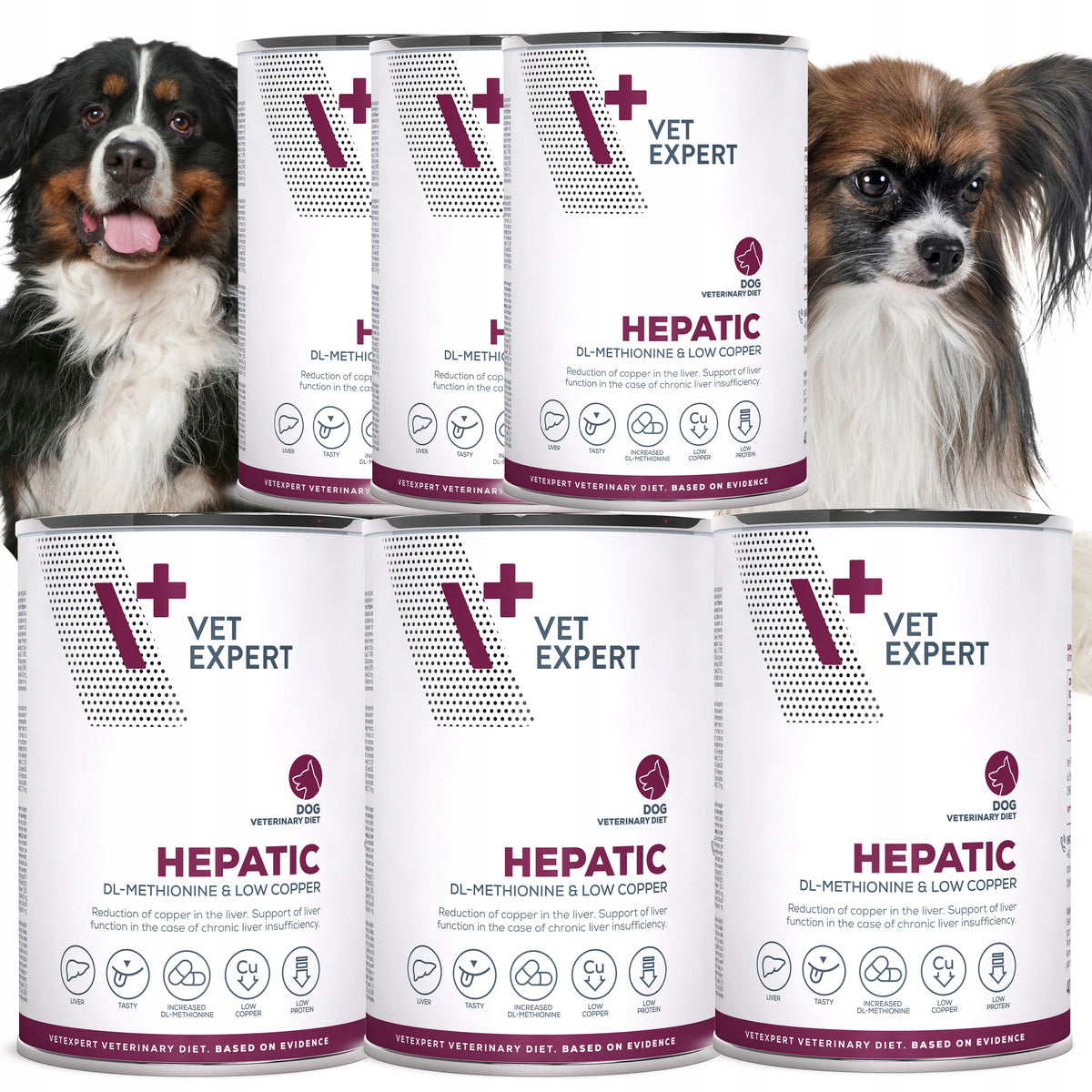 Vet Expert Hepatic mokra karma dla psów wsparcie wątroby 6 x 400 g – kurczak