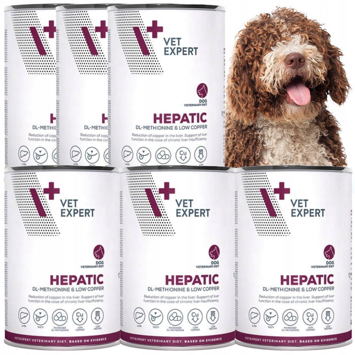 Vet Expert Hepatic mokra karma dla psów wsparcie wątroby 6 x 400 g – kurczak