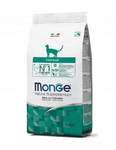 Monge Cat Hairball sucha karma dla kota odkłaczająca 1,5 kg – bezzbożowa, kurczak