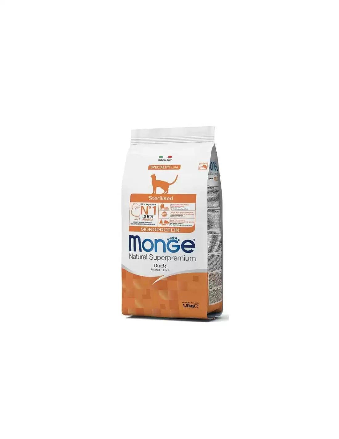 Monge Cat Sterilised Monoprotein karma sucha dla kota sterylizowanego z kaczką 1,5 kg