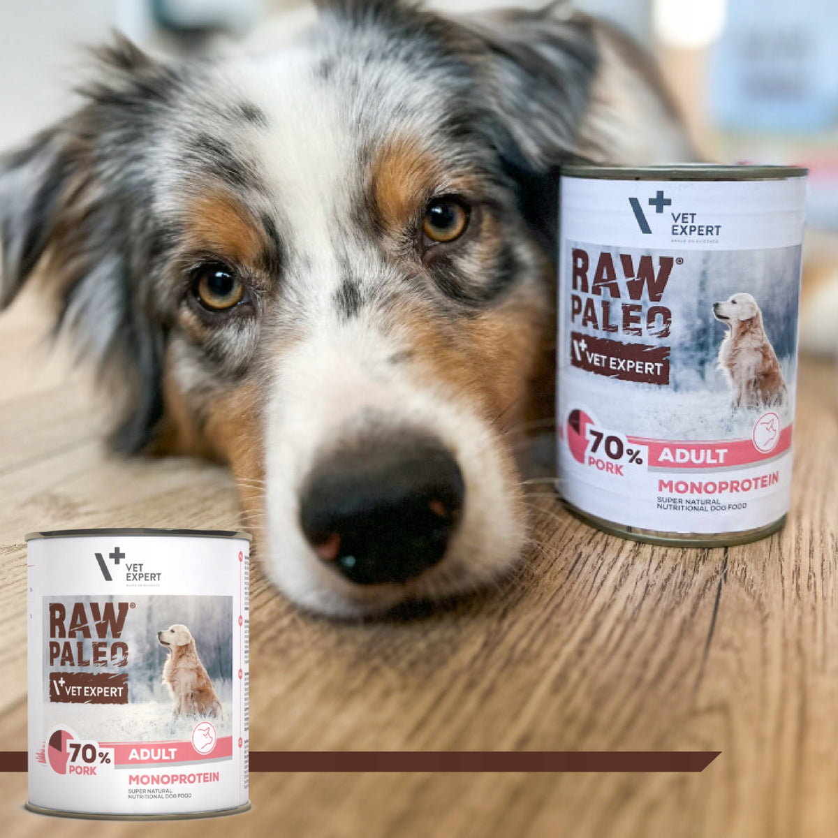 Raw Paleo mokra karma dla psa monobiałkowa z wieprzowiną 12 x 400 g – bezzbożowa, hipoalergiczna