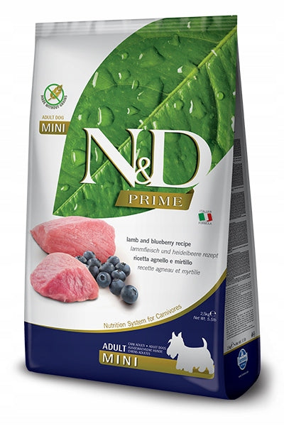 Farmina N&D Prime sucha karma dla kota bez zbóż 1,5 kg – jagnięcina z borówką