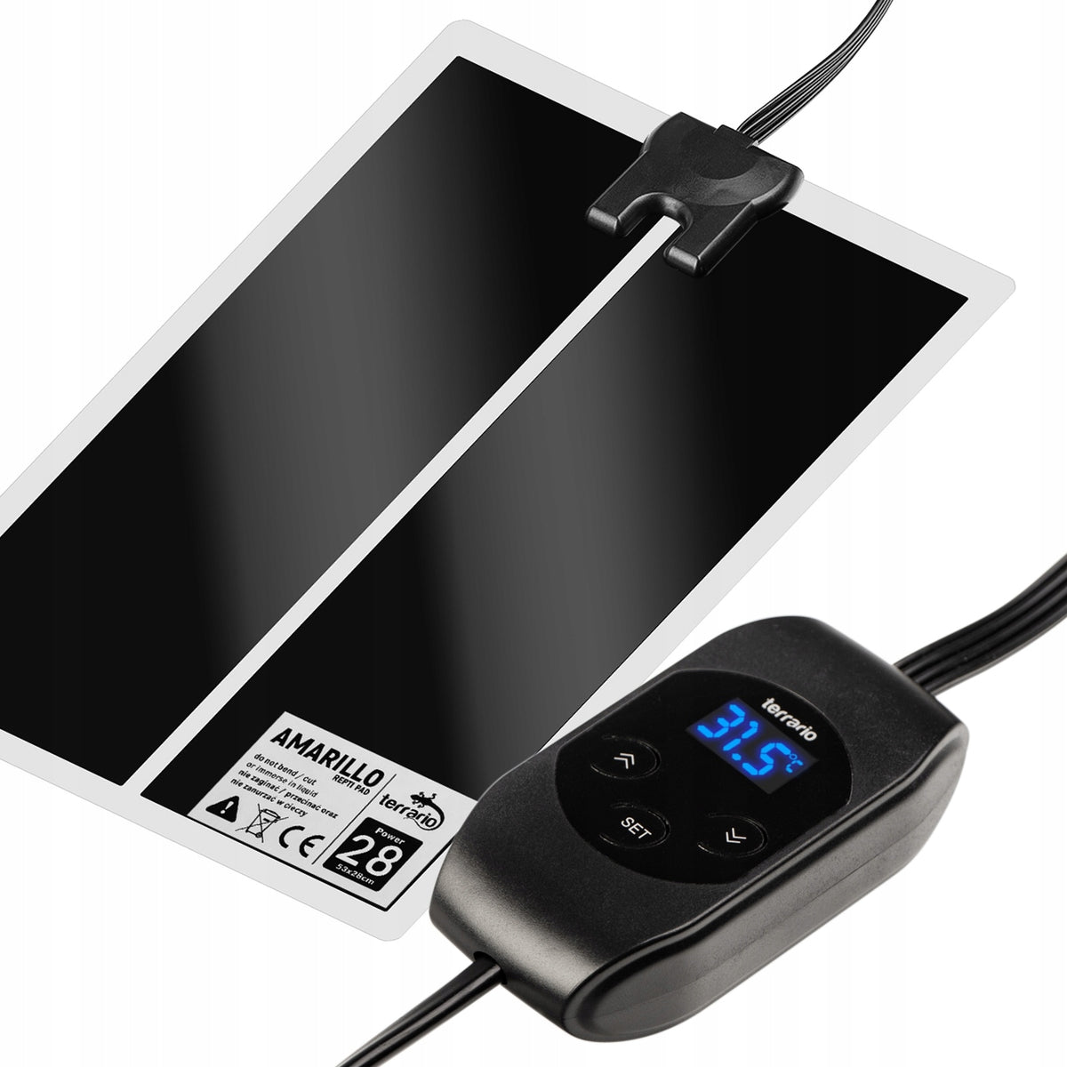 Terrario Amarillo mata grzewcza do terrarium 28 W z termostatem LCD – 53 x 28 cm