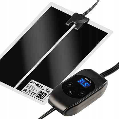 Terrario Amarillo mata grzewcza do terrarium 28 W z termostatem LCD – 53 x 28 cm