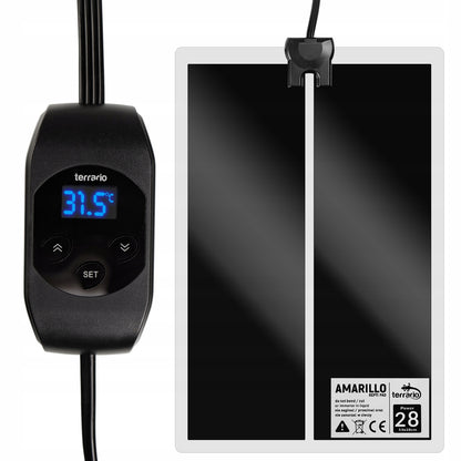 Terrario Amarillo mata grzewcza do terrarium 28 W z termostatem LCD – 53 x 28 cm