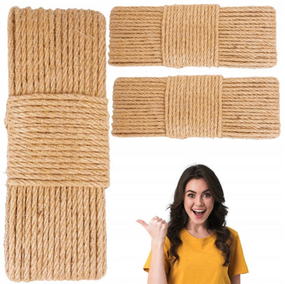 Lina jutowa do drapaka dla kota 4 mm, 50 m – naturalny sznurek do naprawy i DIY, beżowa
