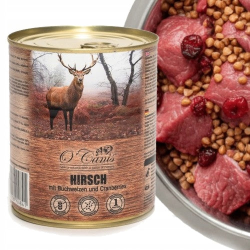 O'Canis mokra karma dla psa jeleń z kaszą gryczaną 800 g – bez kurczaka, bezzbożowa