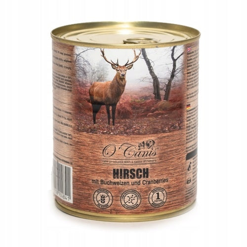 O'Canis mokra karma dla psa jeleń z kaszą gryczaną 800 g – bez kurczaka, bezzbożowa