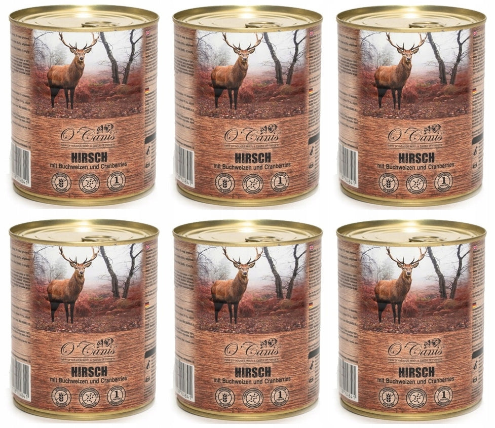 O'Canis mokra karma dla psa jeleń z kaszą gryczaną 800 g – bez kurczaka, bezzbożowa