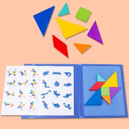 Montessori Magnet Puzzle Book: Książeczka Magnesów i Wzorów