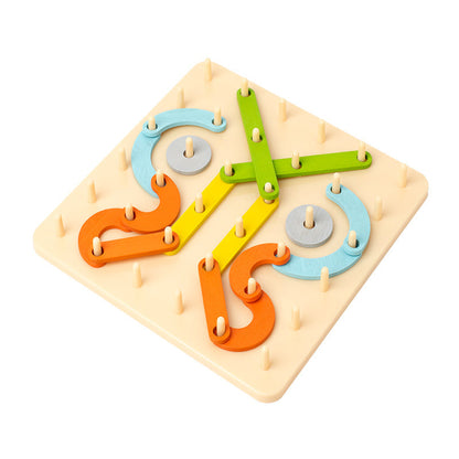 Plansza Kreatywna: Drewniane Puzzle Montessori