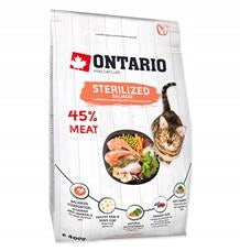 Ontario sucha karma dla kota sterylizowanego 6,5 kg – dorosłe koty, z łososiem