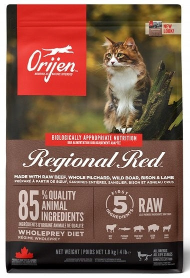 Orijen Cat Regional Red sucha karma dla kota 1,8 kg – bezzbożowa, z czerwonym mięsem