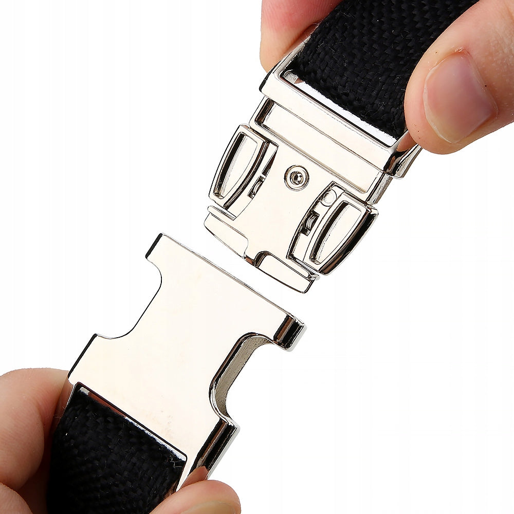 HUGGY DOGGY Obroża dla psa z grawerem imienia, konopna 2,5 cm, rozmiar L 40–60 cm – czarna