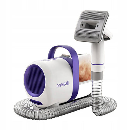 Oneisall Odkurzacz do pielęgnacji sierści psa i kota LM5 300 W – 4 końcówki, zbiornik 1,5 l