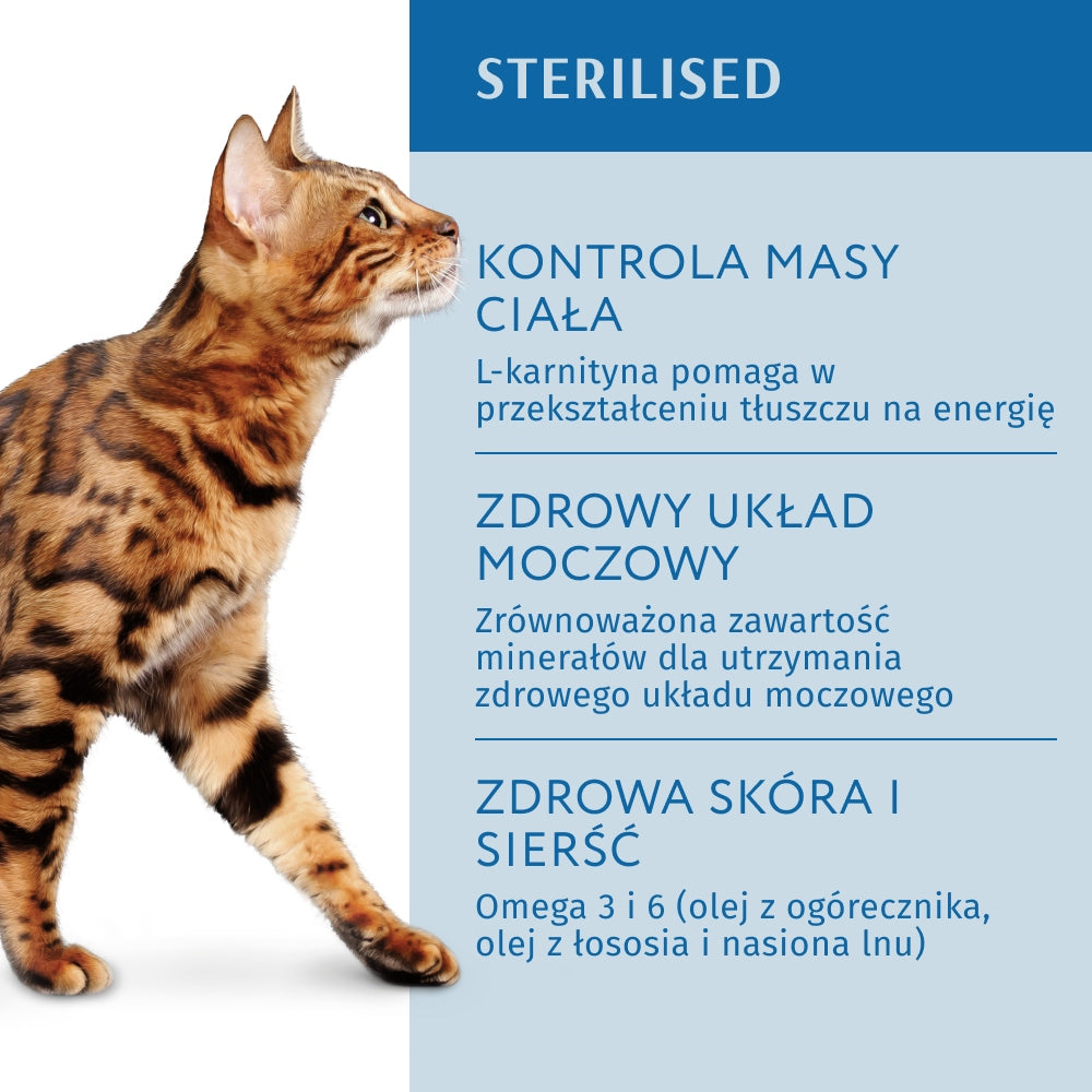 Optimeal Sucha karma dla kota sterylizowanego 4 kg – pełnoporcjowa, dla dorosłych, łosoś