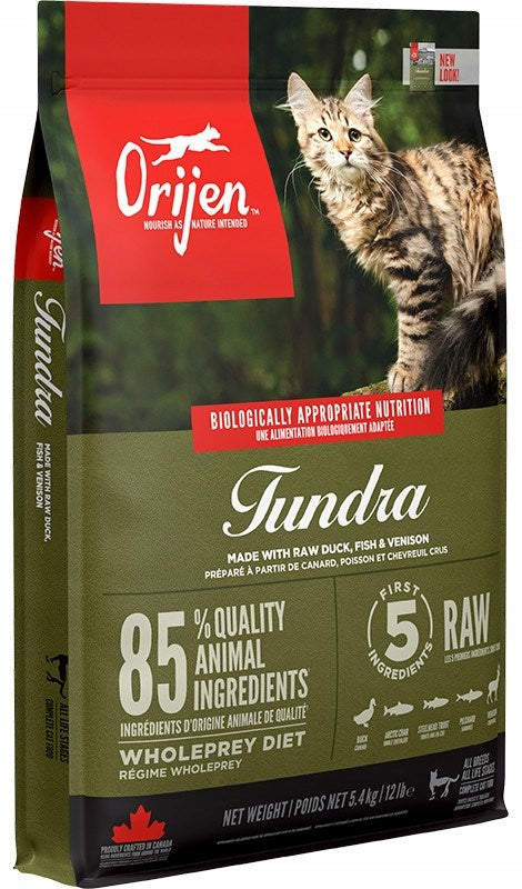 Orijen Tundra sucha karma dla kota 5,4 kg bezzbożowa z dziczyzną i rybami – Cat Tundra