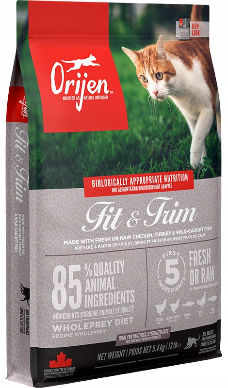 Orijen Fit & Trim sucha karma dla kota z nadwagą 5,4 kg – bezzbożowa, kurczak