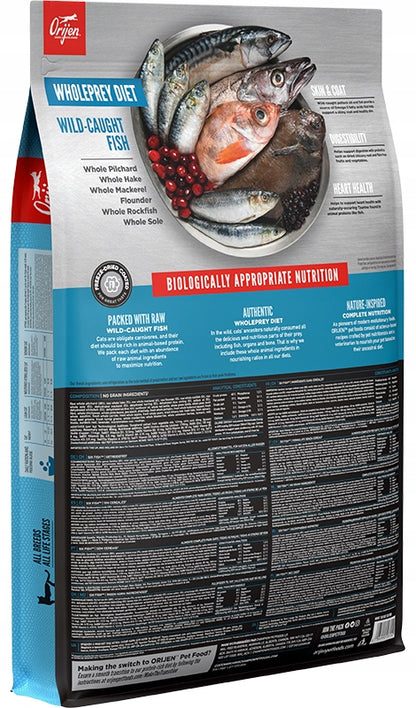 Orijen Six Fish karma sucha dla kota 5,4 kg – bezzbożowa, rybna, dla kotów z alergią