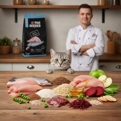 Pan Mięsko sucha karma dla kota kurczak z pstrągiem 1,6 kg – hipoalergiczna, bezzbożowa