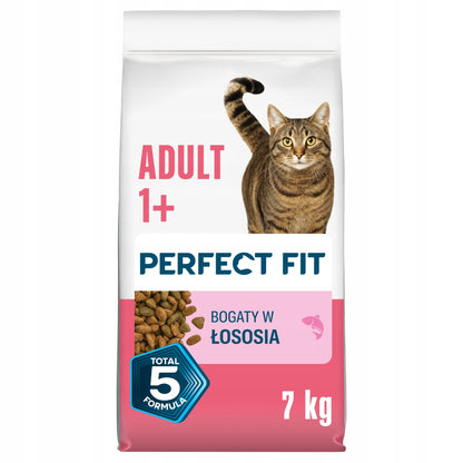 Perfect Fit Adult sucha karma dla kota z łososiem 7 kg – z prebiotykiem, dla dorosłych kotów