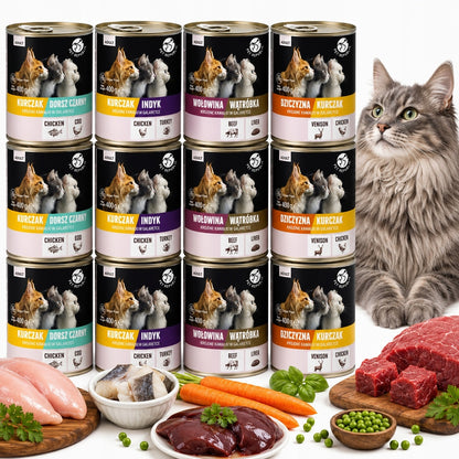 Pet Republic mokra karma dla kota, kawałki w galaretce 12 x 400 g bez zbóż – mix smaków