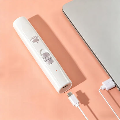 Elektryczny pilnik do pazurów dla psa i kota – cichy, diamentowa tarcza, ładowanie USB
