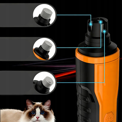 Elektryczny pilnik do pazurów dla psa, cichy, 5 prędkości, LED – akumulator 2000 mAh