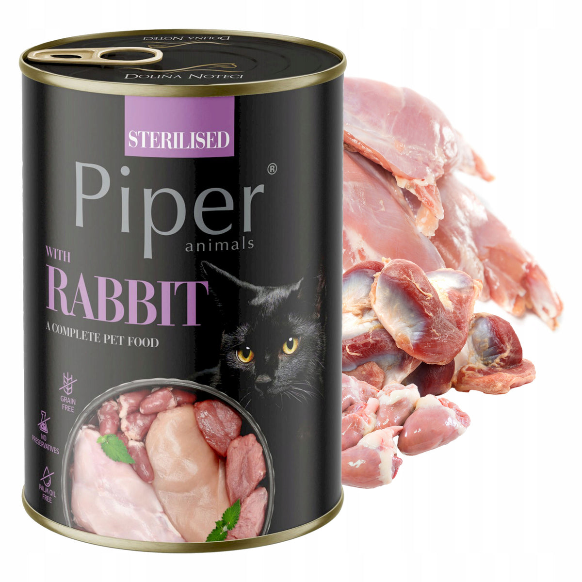 Piper Animals karma mokra dla kota bezzbożowa 12 x 400 g puszki – mix smaków