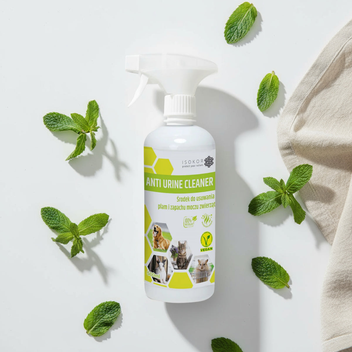 Isokor neutralizator zapachu moczu psa w sprayu 3 x 500 ml – roślinny, bez amoniaku