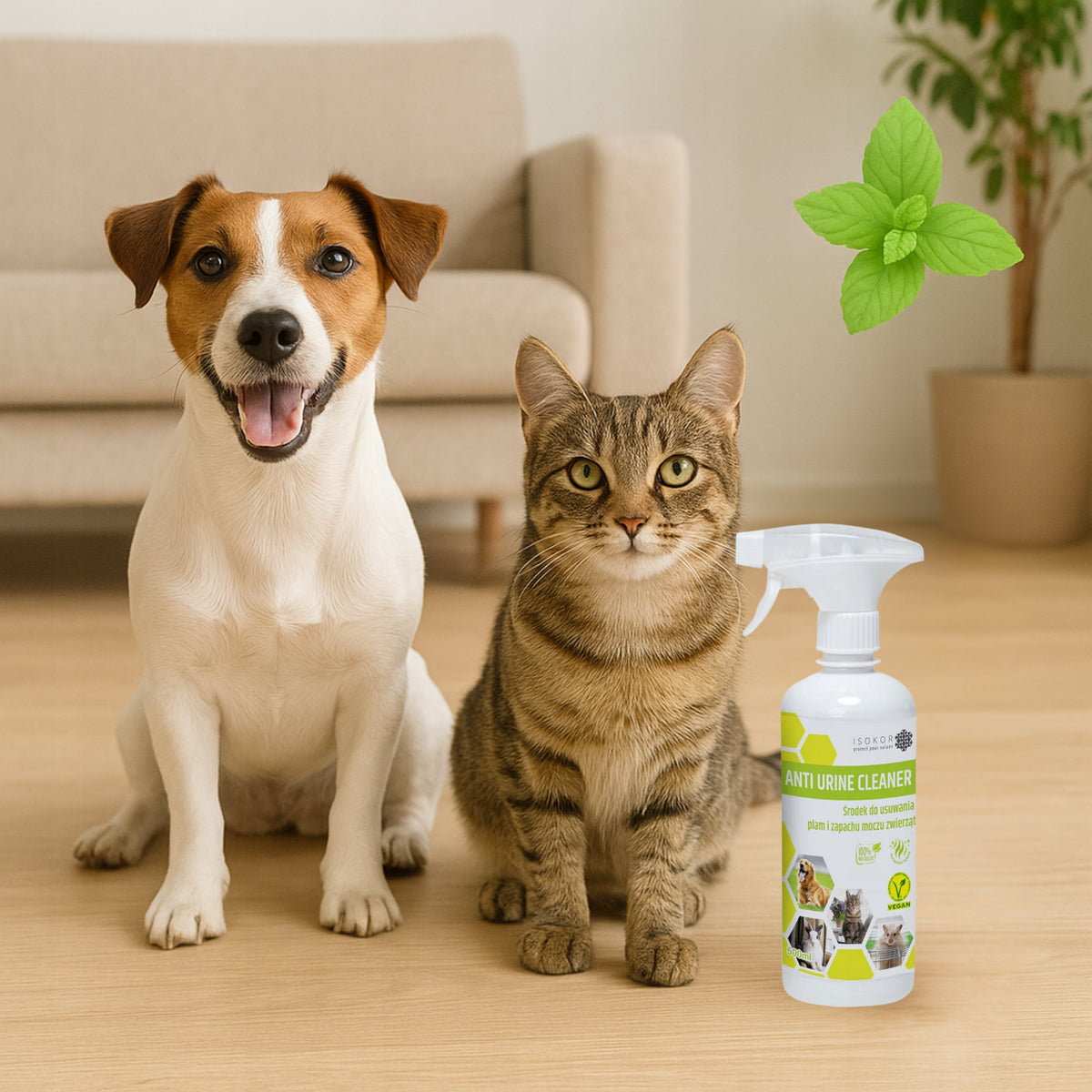 Isokor neutralizator zapachu moczu psa w sprayu 3 x 500 ml – roślinny, bez amoniaku