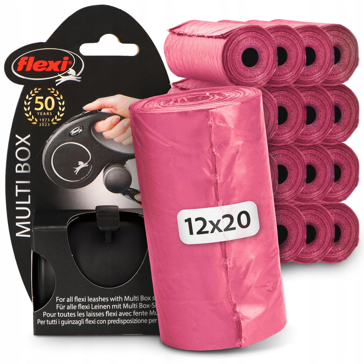 Flexi Multi Box pojemnik na woreczki do smyczy z 240 woreczkami na psie odchody