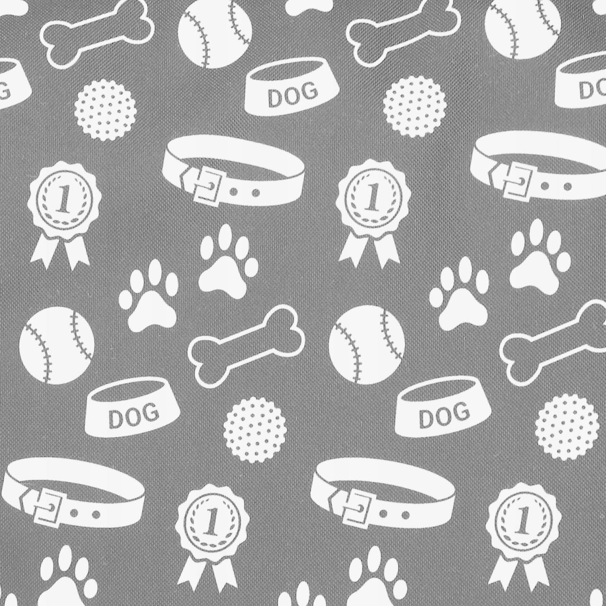 Happy Pets Pokrowiec na legowisko dla psa XL 100x70 cm wodoodporny, na zamek – szary w łapki
