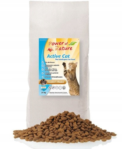 Power of Nature sucha karma dla kota 6 kg bezzbożowa z kurczakiem – Active Cat Cookies Choice